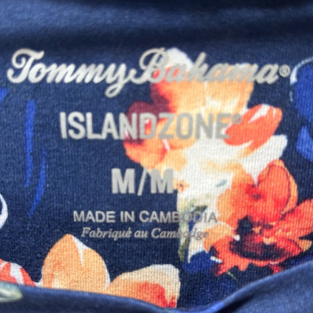 Tommy Bahama Floral Tank Top - Navy and Coral - Picture 2 of 9